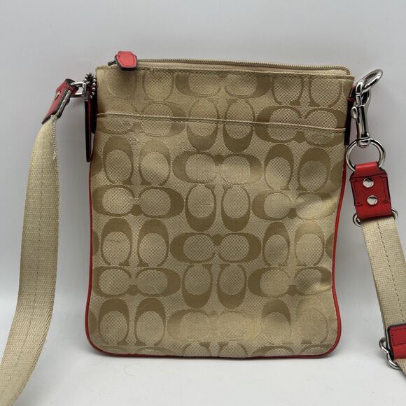 Coach‎ Crossbody Purse Legacy Sutton Signature Monogram Logo Swing Bag - Picture 13 of 13